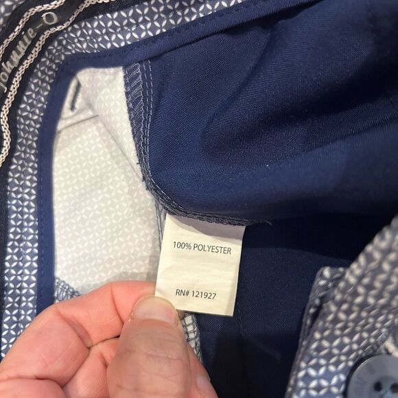 Johnnie-O Golf Performance Shorts 40x9 Pacific Blue Geometric Print - Picture 3 of 9